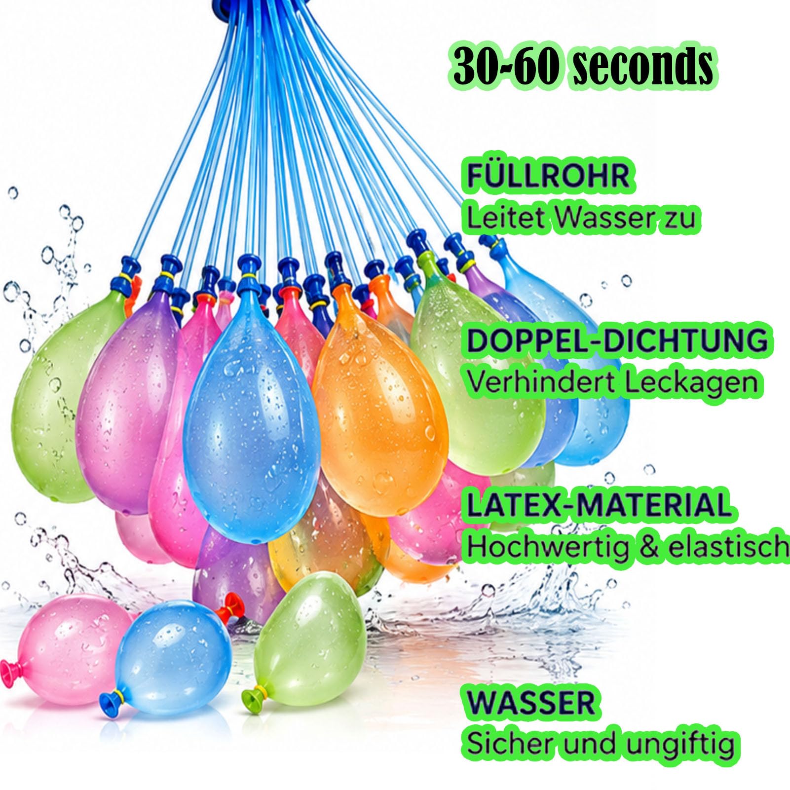 Betensh Wasserbomben Selbstschließend, 555 Stück 2