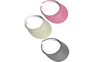 YDOCQLI ​3 Pieces Clip On Visors Women Men Visor Sun Hats Hat Outdoor Sports Golf Beach Travel Tennis Cap