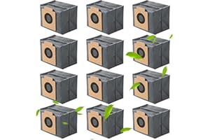 Rebirthcare 12 pack x8 pro dust bag compatible with eufy clean x8 pro / x10 pro omni robot vacuum self-empty station 2.5l large capacity replacement bag