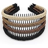 JOBAND Plastic Headbands for Women,Non Slip Hair Bands for women's hair,headband with teeth Suitable Spa,Yoga,Sports and Daily Use (Pack of 4)