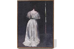 Bluebubble Framed Wall Art Room Decor Figure Classical Oil Painting Canvas Prints Seventeenth Century Lady Vintage Wall Art for Living Room Bathroom Decor 12x16in