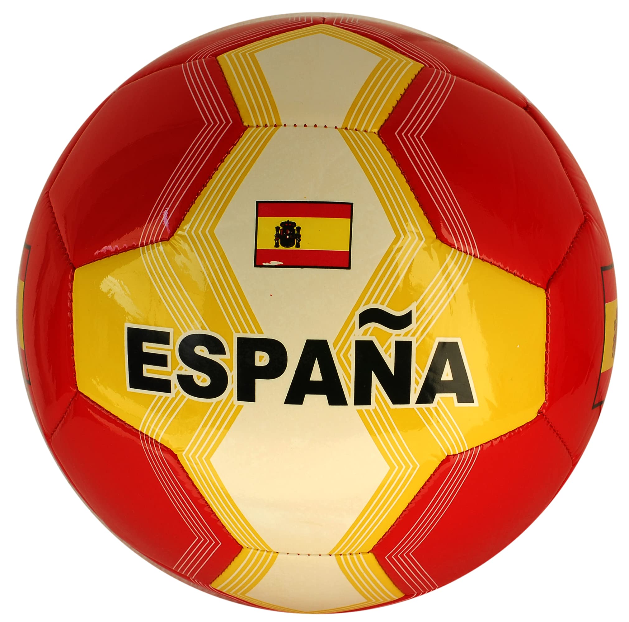 Spain Football with Spanish Flag Size 5 Yellow / Red