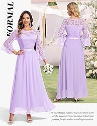 Wedtrend Women's Semi Formal Dress, Long Sleeve