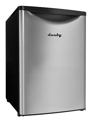 Danby DAR026A2BSLDB 2.6 Cu. Ft. Mini Fridge Stainless Look