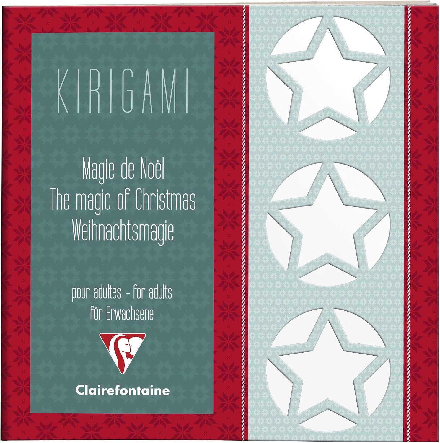 Clairefontaine 97600C, Kirigami Notebook with 52 Printed Pages 160g/m²- Format 20x20 cm, Cutting, DIY, 3D Creations