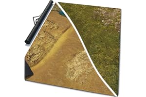 Warzone Studio 6’ x 4’ Double-Sided Rubber Battle Mat: Deserted Heart + Homeland + Bag