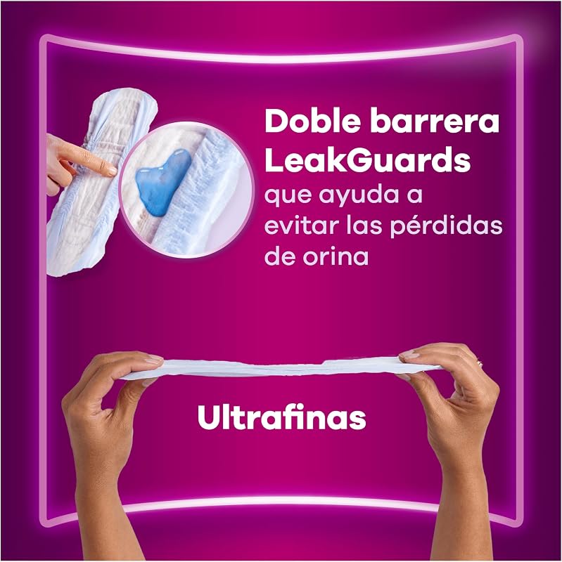 Discreet Compresas Incontinencia Mujer, Normal, 72 unidades