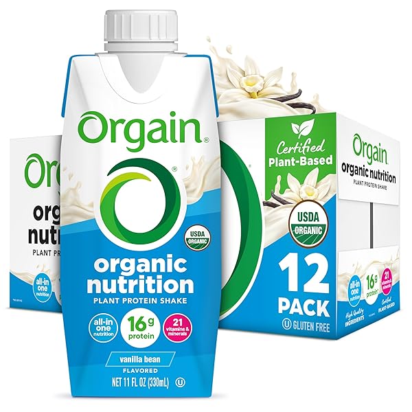 ORGAIN ORGANIC NUTRITIONAL VEGAN PROTEIN SHAKE, VANILLA BEAN...