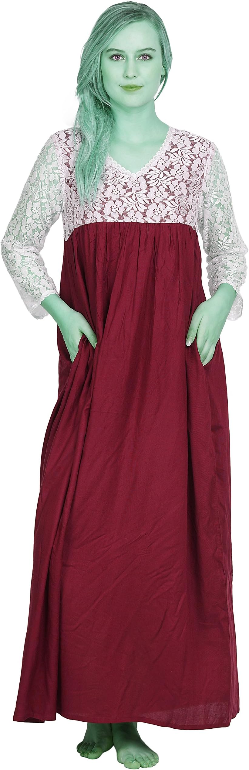 PATRORNA Women's Lace Bodicon Shift Maxi Dresses (GR10V020)