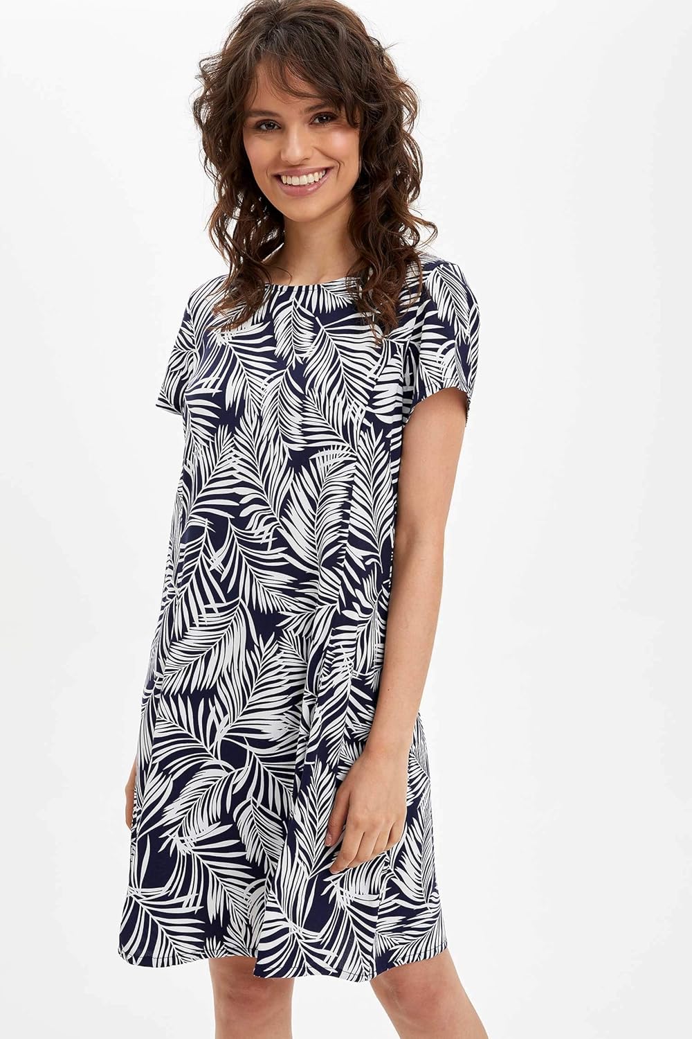 DeFacto Woman Dress Indigo Amazon.co.uk Clothing