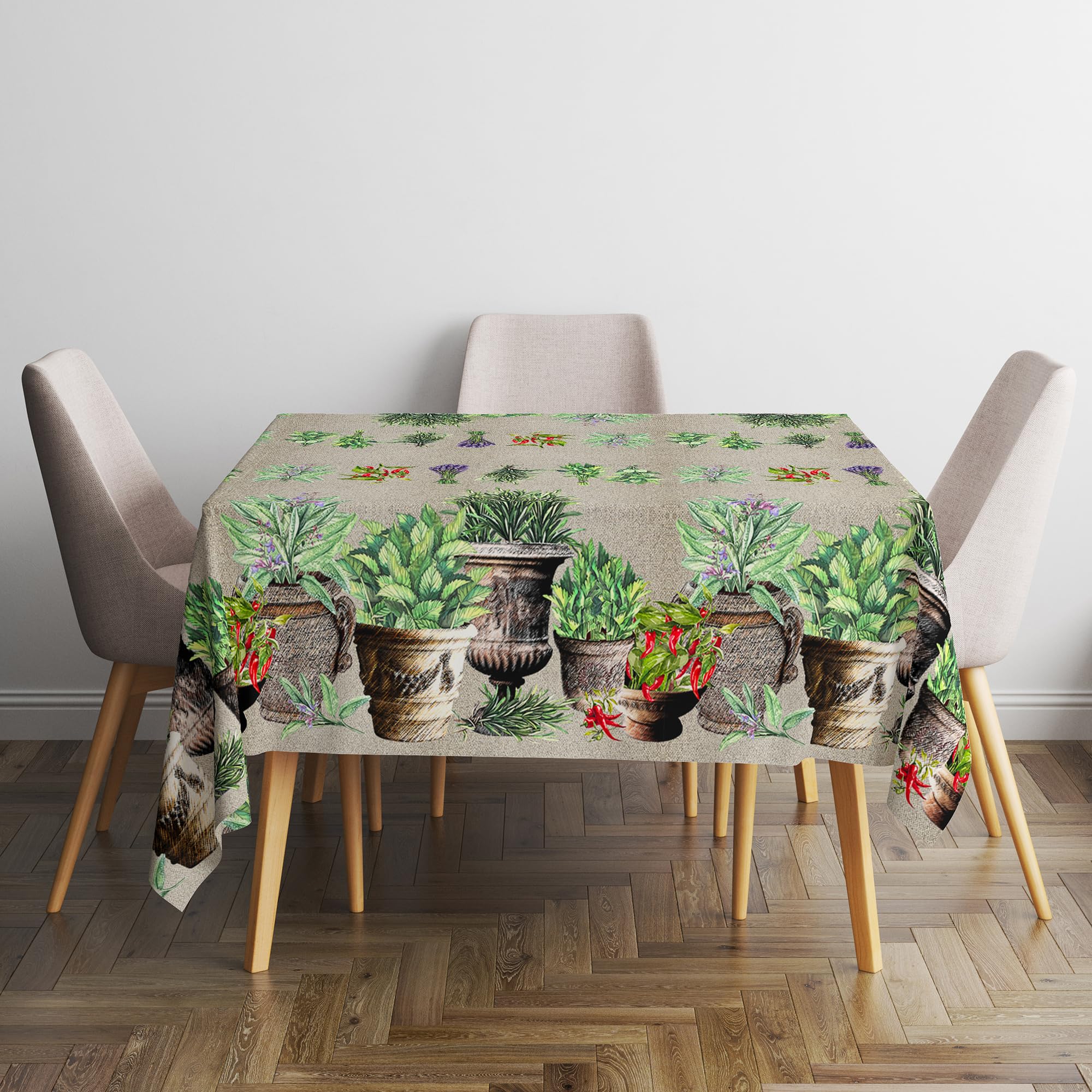 Italian Bed Linen Panama tablecloth, Stain resistant, 100% cotton, Profumi d’Italia, 150x240 cm