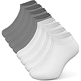 Mens Ankle Socks, 8 Pairs Premium Cotton Non Slip Short Casual Low Cut Socks