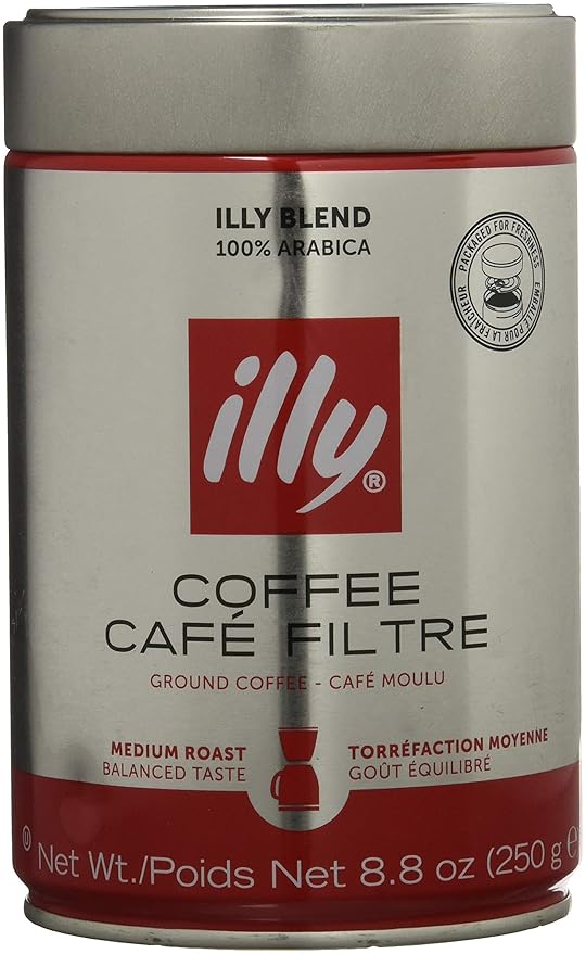 Illy Ground Drip Coffee Medium Roast 8 8 Oz 250g Amazon Com Grocery Gourmet Food