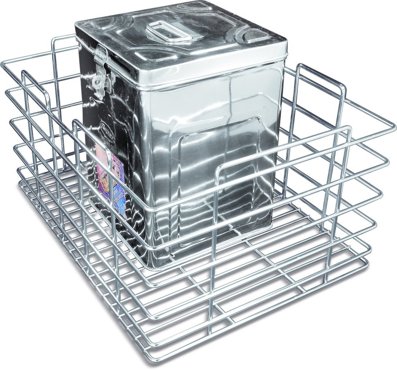 Now & Ever Stainless Steel Modular Kitchen Grain Trolly Basket, 17 W x