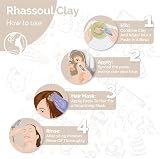 Fatimas Garden Rhassoul Clay 250g with 7 Herbs Detox Facial Hair Mask view 5