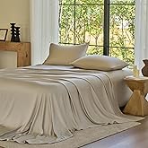 DOZ Sheet Set, 100% Viscose derived from Bamboo, Organically Grown, Buttery Soft, Cooling Sheets, High GSM, Deep Pockets - 3 Piece - 2 Pillowcases 1 Fitted Sheet (Fog, King)