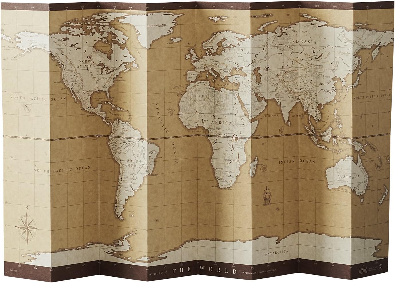 Amazon ジオグラフィア 世界地図 自立式 アンティーク M An 文房具 オフィス用品 文房具 オフィス用品