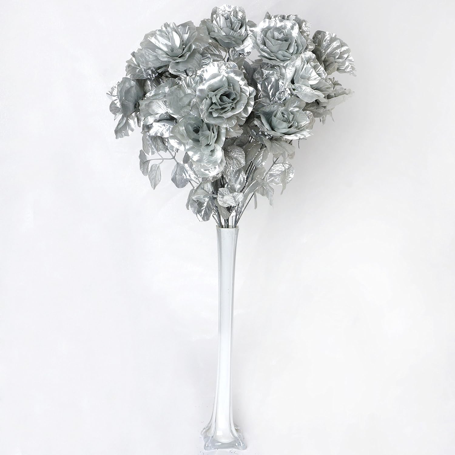 Amazoncom BalsaCircle 96 Silver Silk Giant Open Roses 4 Bushes