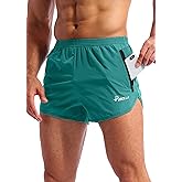 Pudolla Men’s Running Shorts 3 Inch Quick Dry Gym Athletic Workout Shorts for Men with Zipper Pockets