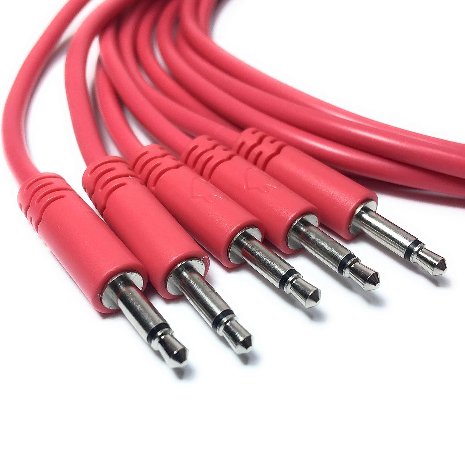 Patch Cables Set of 5 0.14 to 0.14 inch mini jack mono patch cables for