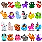 Animal Party Favors for Kids Fidget Toys Bulk Mini Pop Keychain,Stress Relief Sensory Toys,Goodie Bags Stuffer,Classroom Prizes,Birthday Gifts for Boys & Girls