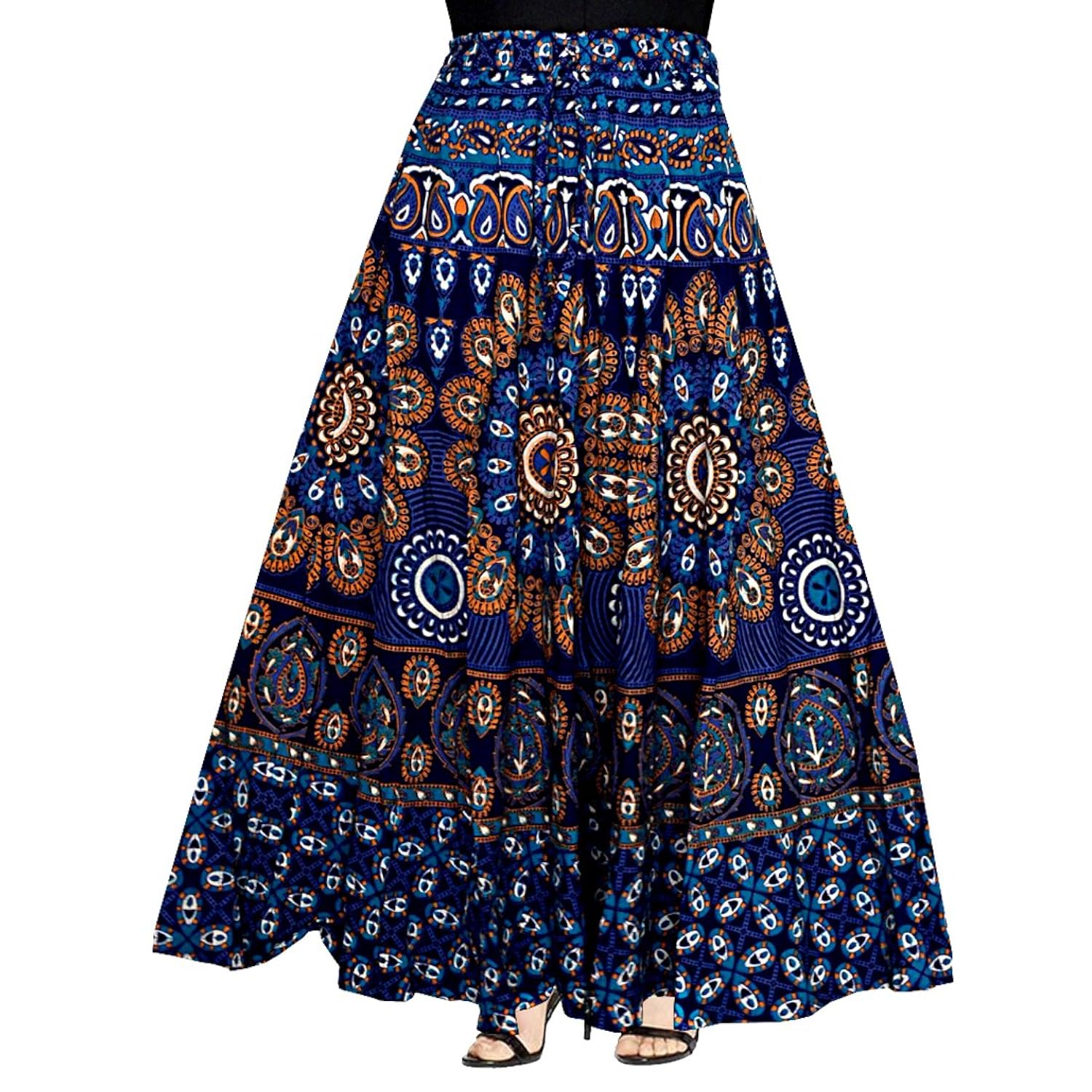 women's cotton skirt (multicolor_free size)
