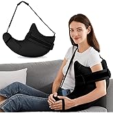 HARBOREST Shoulder Surgery Pillow with Straps & Pocket - Shoulder Pillow for Shoulder Pain, Rotator Cuff Pillow for Sitting, Relief Pillow (Black)