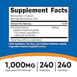 Nutricost Milk Thistle 250mg, 240 Capsules
