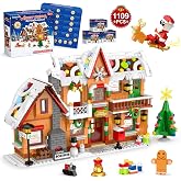 Advent Calendar 2026 Building Blocks,Gingerbread House Kit,Christmas Decor | 1109 Pcs Gingerbread House Building Toys for Kids Gift,24 Days Countdown Christmas Decorations,Christmas Display Party Favors