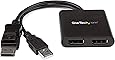 DisplayPort to DisplayPort Multi Monitor Splitter - 2-Port MST Hub - DP 1.2 to 2x DP MST Hub