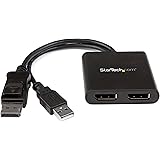 StarTech.com DisplayPort to DisplayPort Multi Monitor Splitter - 2-Port MST Hub - DP 1.2 to 2x DP MST Hub