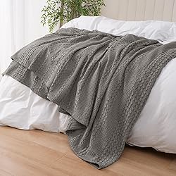 PHF 100% Cotton Waffle Weave Blanket King