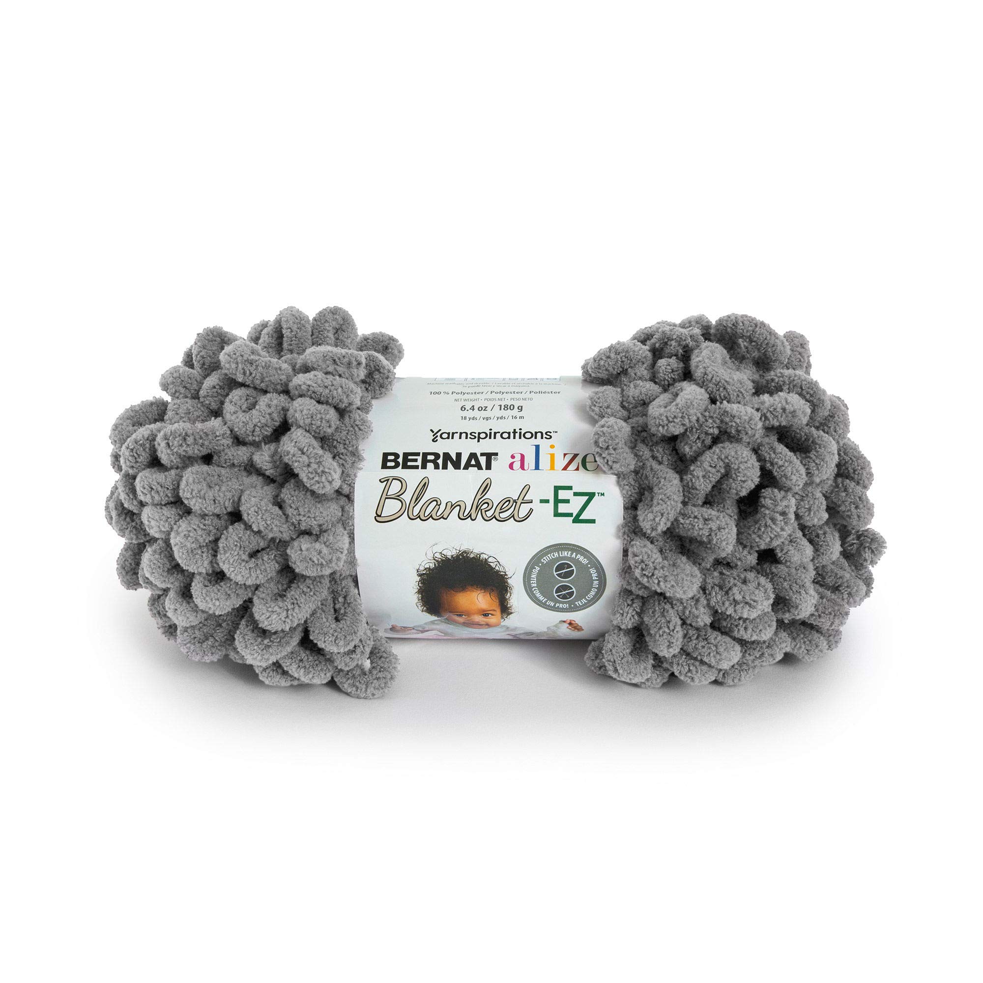 BERNAT Alize Blanket-EZ, Dark Gray, 180g