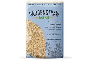 HealthiStraw GardenStraw Mini, 0.5 cu ft (4 lbs) – All-Natural Mulch for Gardens, Vegetables, Lawn Seeding - Water-Conserving, Weed-Suppressing Wheat Straw - Sustainably Sourced, Thoroughly Cleaned