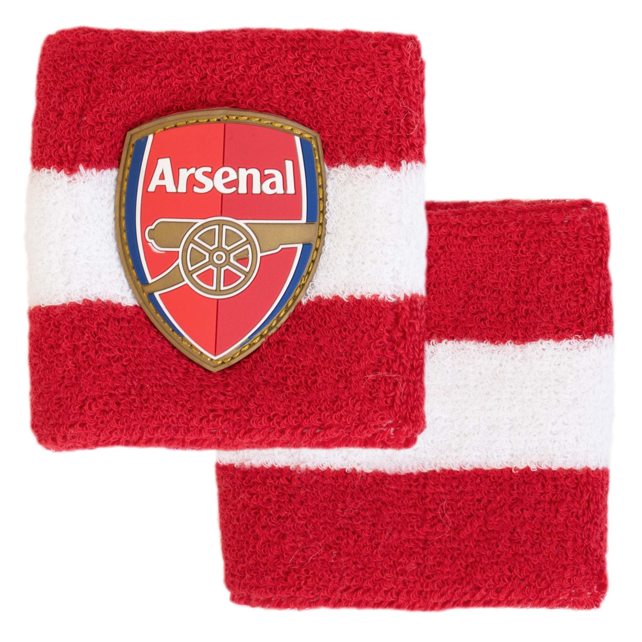 Hy-Pro Officially Licensed Arsenal F.C. Cotton Wristband| Gunners 2 Pack, Sweatband, Kids, Adult, Unisex, Moisture Wicking Sweat Bands, Football, Running, Sports, Gym, Tennis, Exercise