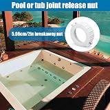 NQEUEPN Hot Tub Split Nut 2pcs with Screw & O-Rings for Spa Repair view 5