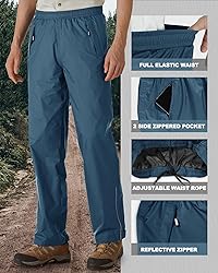 Outdoor Ventures Men's Rain Pants Waterproof Rain