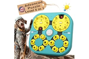 KADTC U.S. Brand & Design -5 Levels of Challenge -6 Ways to Play - Large Size Advanced Dog Puzzle Toy for Small/Medium/Large Smart Dogs Hard/Difficult Puzzles Toys Mental Stimulation Thanksgiving Toys