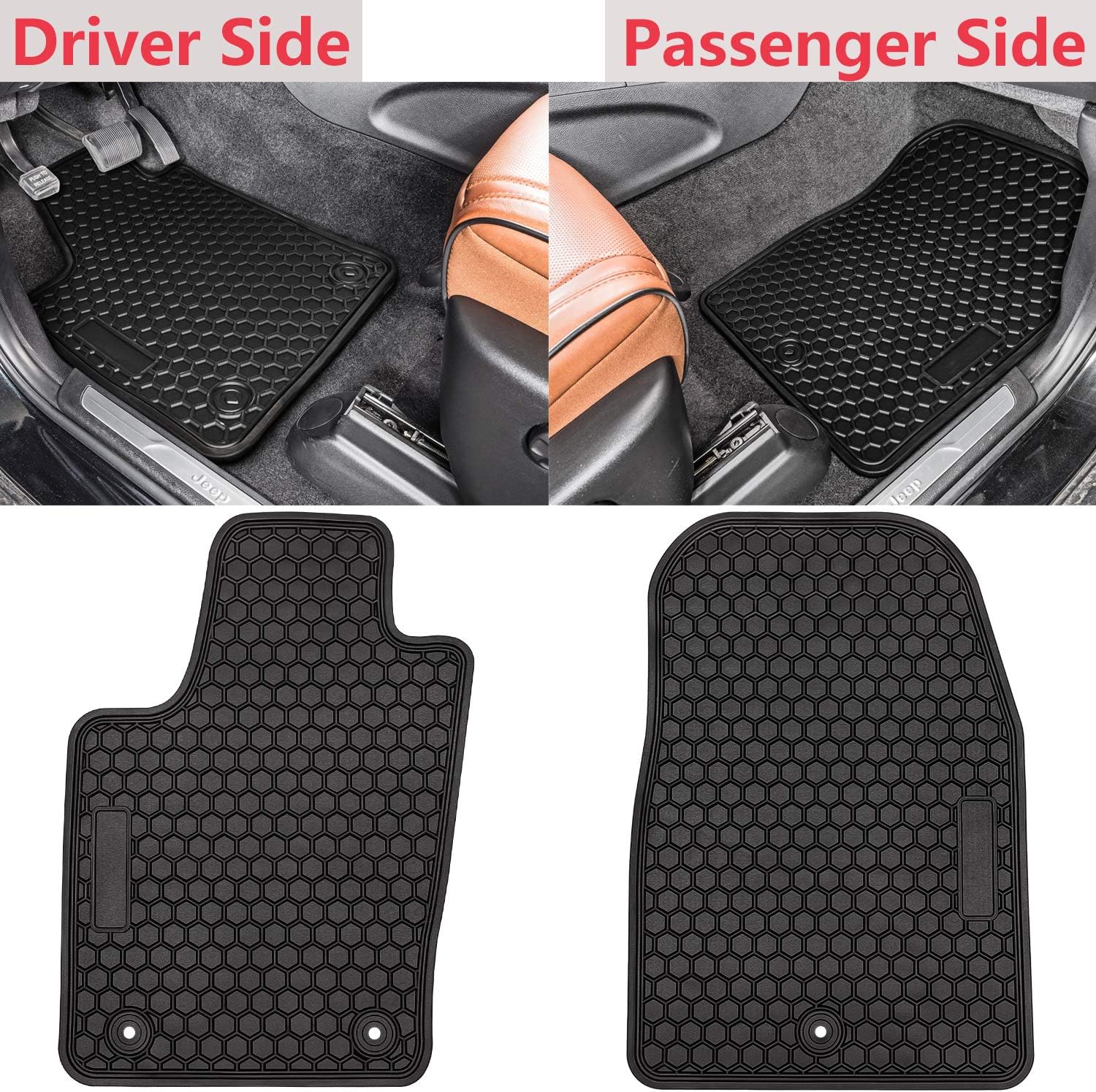 bonbo Floor Liner Mats for Jeep Grand Cherokee 20112016 Front and Rear