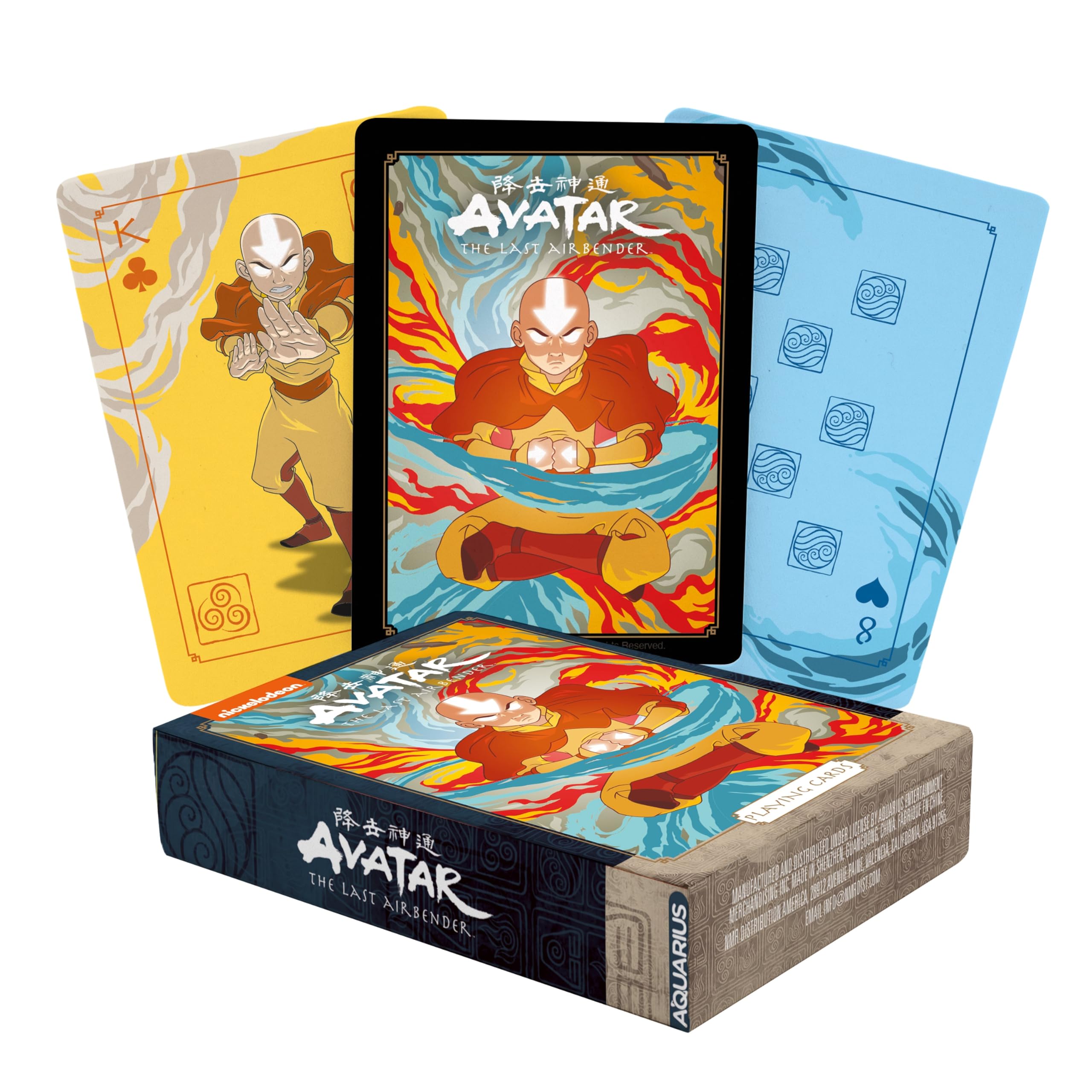 AQUARIUS Avatar Playing Cards - Avatar: The Last Airbender Shaped Deck of Cards for Your Favorite Card Games - Officially Licensed The Office Merchandise & Collectibles, Multicolor,52783