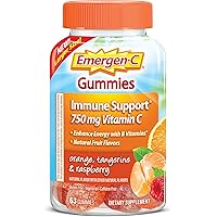 Emergen-C 750mg Vitamin C Gummies for Adults, Immune Support Gummies with B Vitamins, Gluten Free, Orange, Tangerine and…