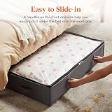 Lifewit 4 Pack 95L Under Bed Storage Boxes with Reinforced Handle - Grey view 3