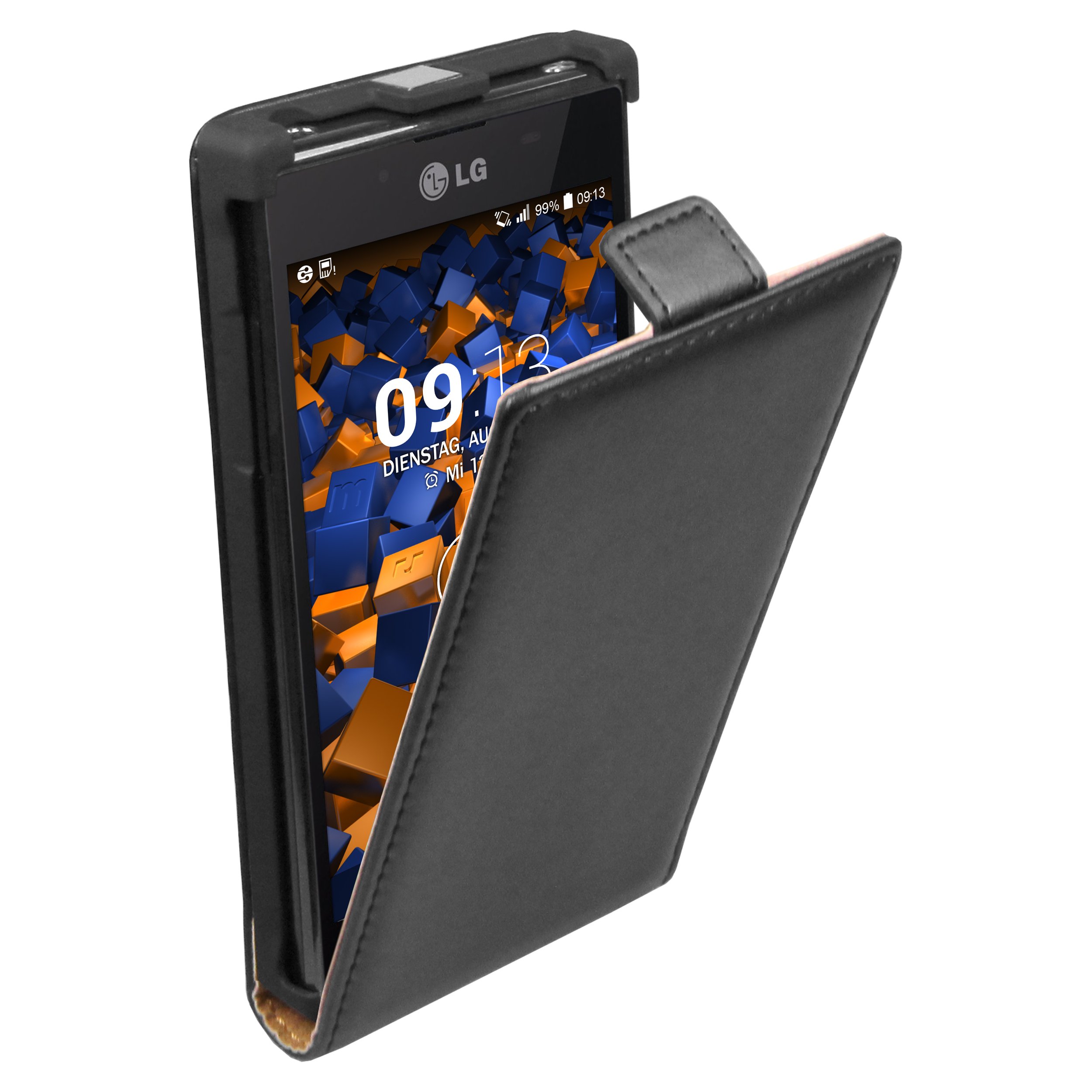 mumbi Premium Genuine Leather Flip Case for LG P700 Optimus L7