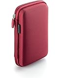 Drive Logic DL-64-RED Portable EVA Hard Drive Carrying Case Pouch, Red