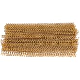 3 to 1 Pitch,1/2 Inch Wire Cinch Book Binding for Office Notebook Maker | 100 Sheet Capacity, Gold, 100 Pack Thick Double Loop Wire Binding Spines, YolieraArt Metal Spiral for Bindings