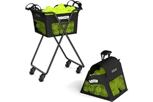 GoSports Ball Caddy with Wheels - Portable Cart Holds 140 Pickleballs or 175 Tennis Balls