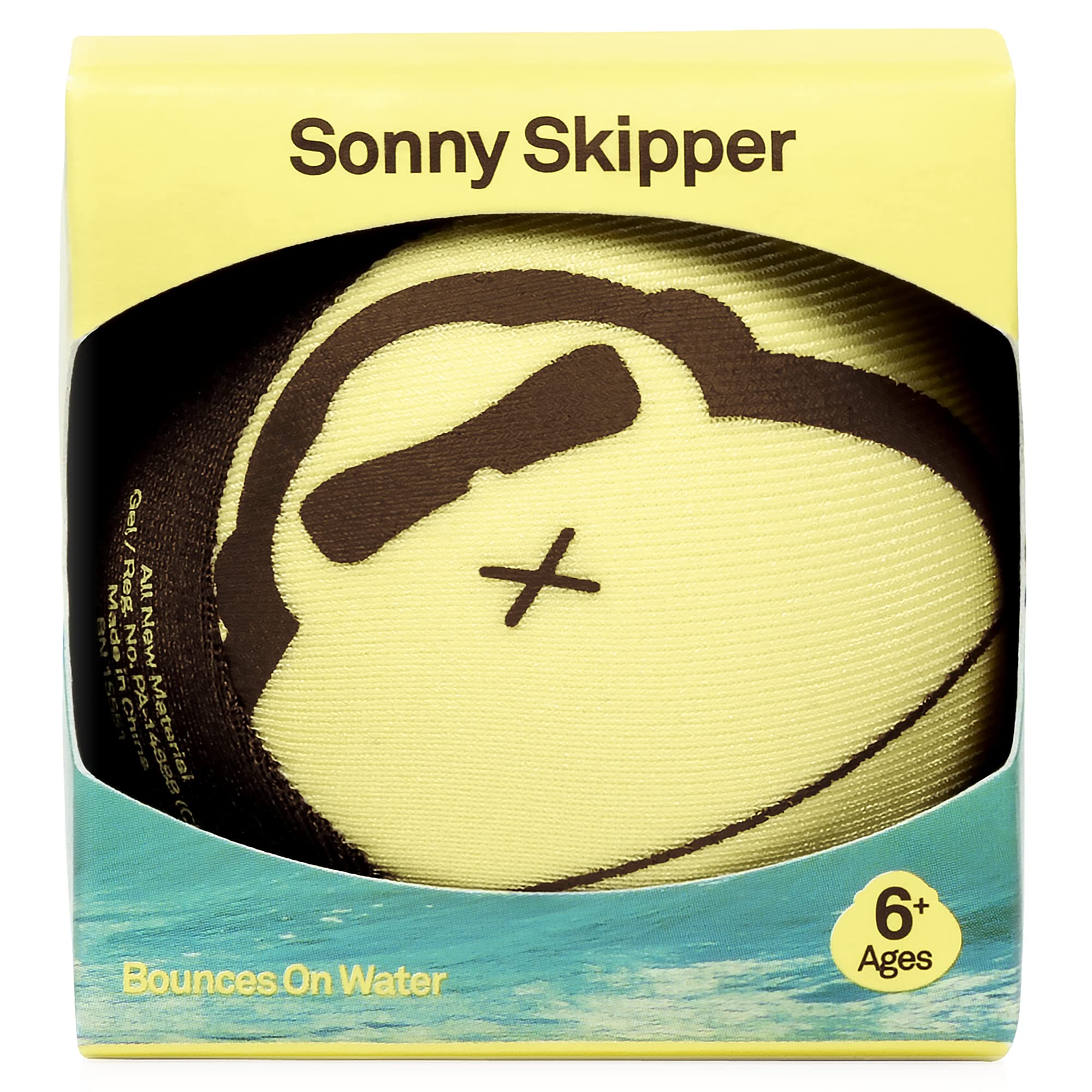 Sun Bum Sonny Skipper Water Beach Ball - Durable Outdoor Beach Toy - Yellow