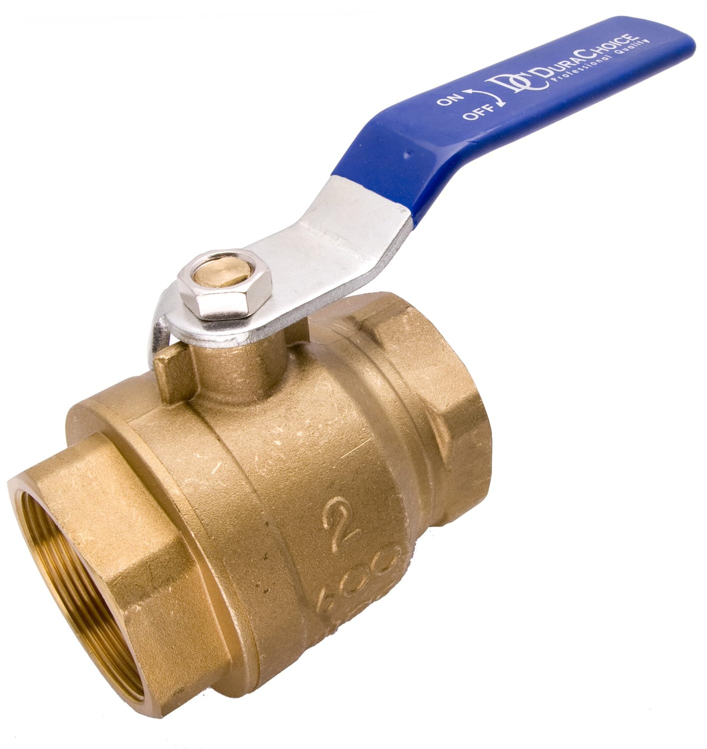 Gas Oil with Blue Handle 2/" Brass Ball Valve Full Port 600WOG for Water