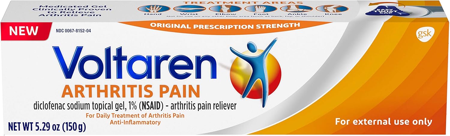 Voltaren Topical Arthritis Pain Relief Gel - 5.3 Oz 150g Tube Value Size: Health & Personal Care