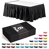 Exquisite Ruffle Table Skirt Black 6 Pack 14 Ft